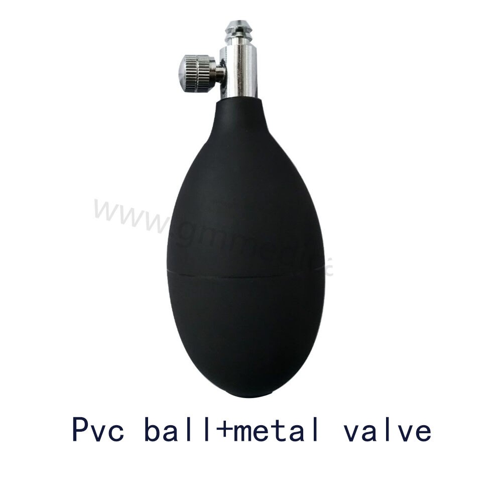 Manual Sphygmomanometer Latex/Pvc ball air inflatable bulb with metal valve use for blood pressure cuff.: small ball black