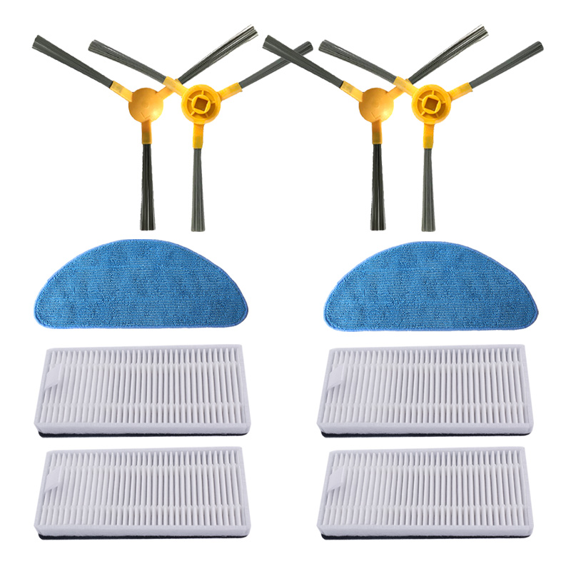 Huvud sidoborste hepa filter mopp trasa för ikhos create netbot  s15 neatsvor  x500 x600 tesvor  x500 pro robot dammsugare delar: Grå