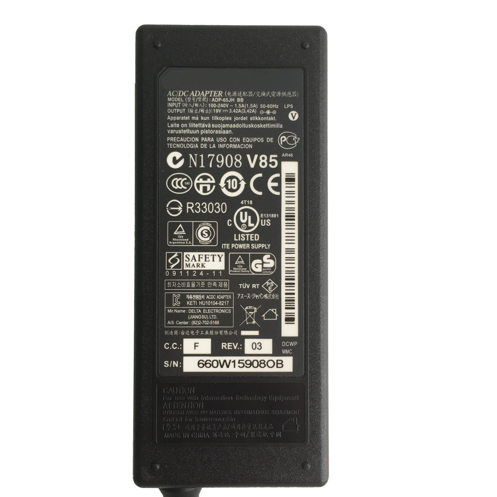 Echtes 19 V 3,42 A 65 W Laptop-Ladegerät für Asus VivoBook 17 M712D K712 K712EA K712EA AC-Adapter-Netzteil