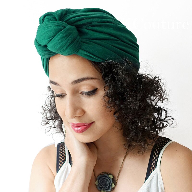 Turbante elástico de algodón para mujer, hiyab cruzado interior, gorro elástico musulmán, turbante liso para mujer