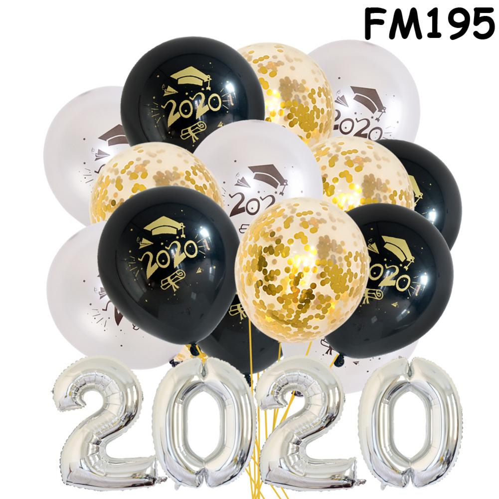 Graduation Photo Booth Props Graduation Party Decorations Congrats Grad Banner Graduation Balloons Class Of: FM195 16pcs