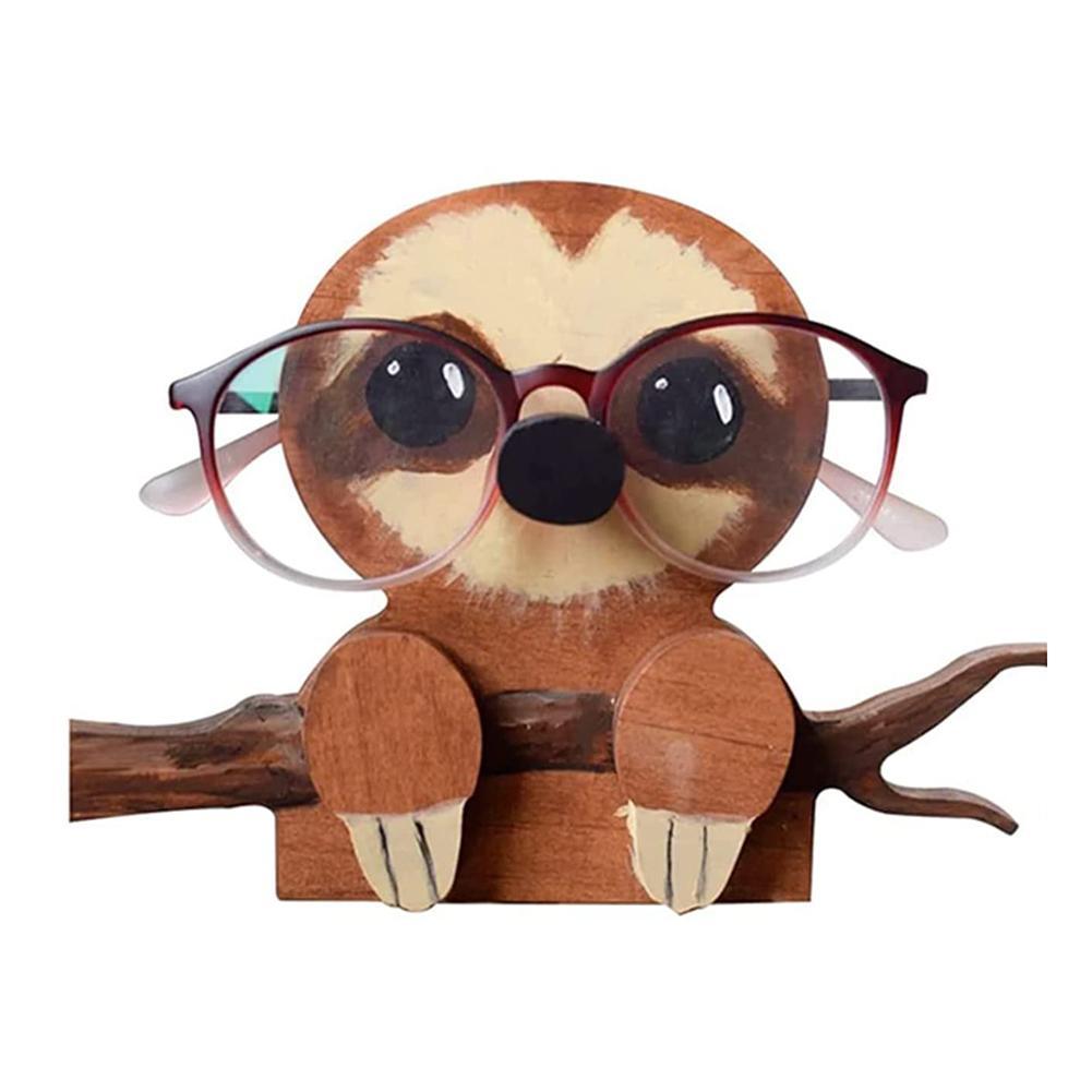 Animal Wood Glasses Rack Hand Carve Eyeglasses Spectacle Sunglasses Holder Stand Animal Puppy Cat Glasses Holder Stand