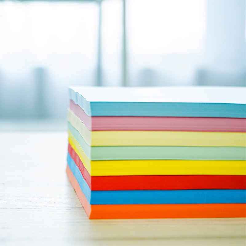 7757/ 7758 Color Copy Paper A4 80g 100 Sheets Kids Handmade Paper Double Sided Colored Paper School Office Supply