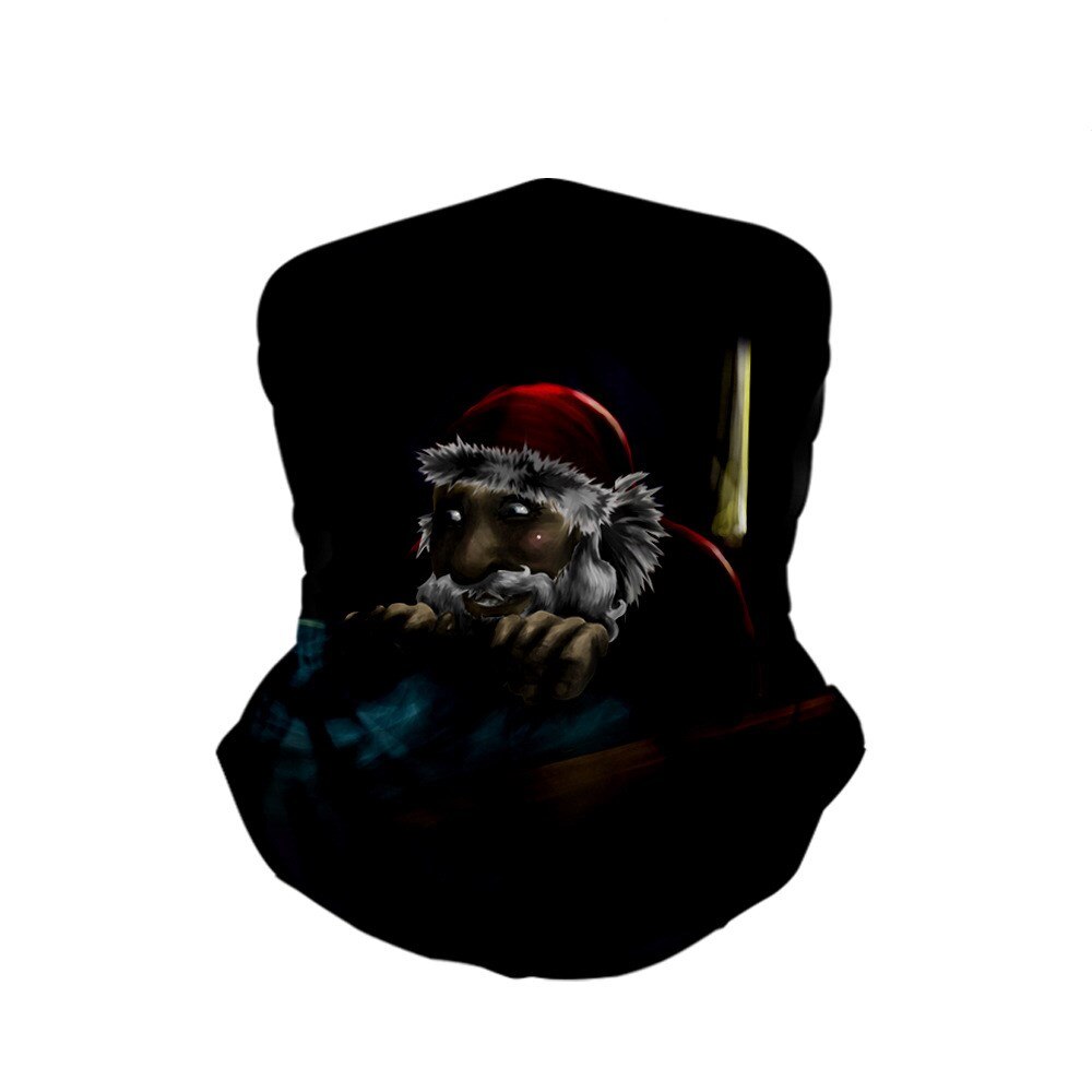 Children's Christmas 3D printed face balaclave kids bandana multi-functional magic headheand boys and girls scarf: etk09