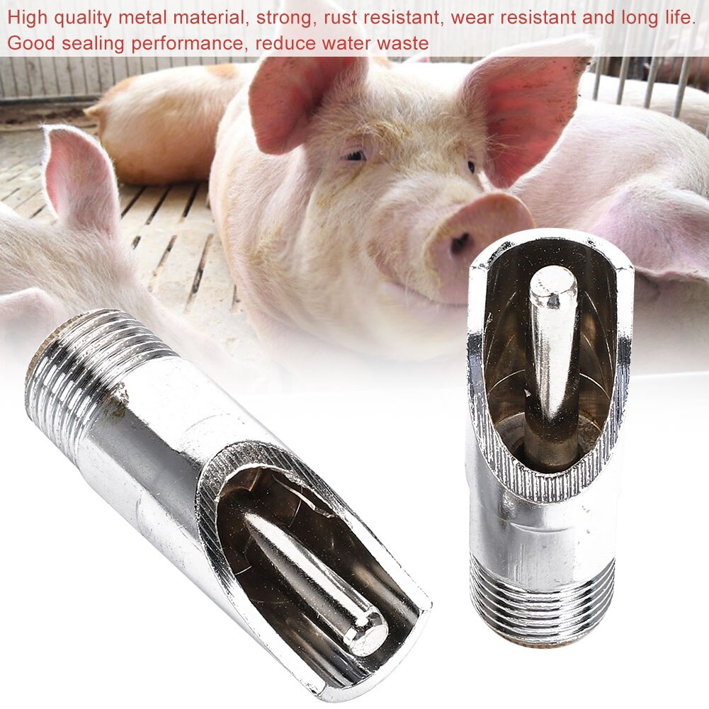 10PCS Metal Duck-Mouth Style Pig Waterer Pig Drinker Livestock Farm Accessories Supplies