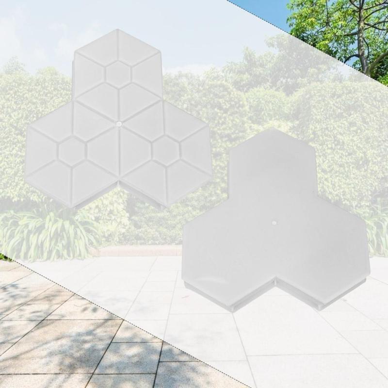 Garden Pavement Mold DIY Path Brick Tile Concrete Mould Cement Stone Paving Brick Mould