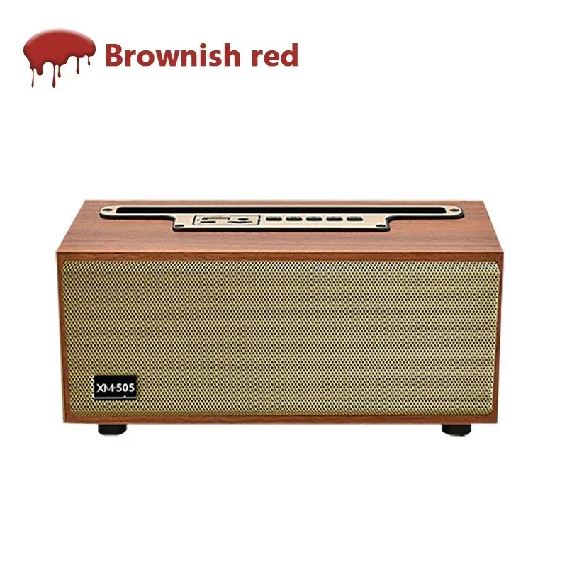 Multifuncional Retro De Madeira Bluetooth Speaker, Subwoofer Sem Fio, Sistema de Som Remoto, Suporte Do Telefone Móvel, Desktop Portátil FM: Prata