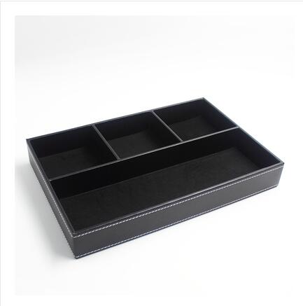 12X8 "bois bois cuir bureau papeterie accessoires stylo porte-plateau organisateur boîte case marron 299B: black