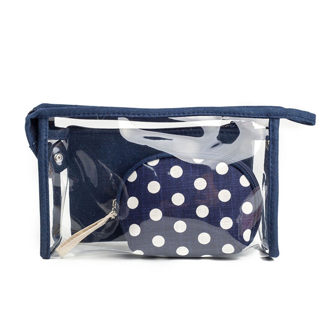 Miyahouse 3 pcs/set Make Up Bags Women Jelly Cosmetic Bag Waterproof Transparent Makeup Pouch Beauty Bags: 718f