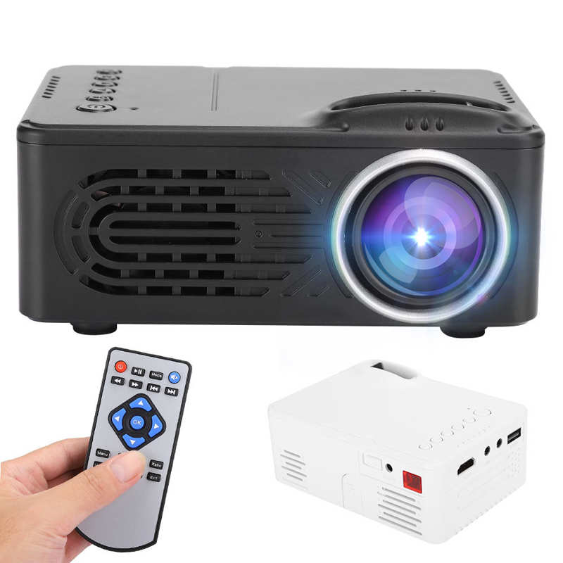 Mini Huishouden Projector Met Tft Lcd Afbeelding Led Licht Thuisgebruik Hd Draagbare Voor 1080P (Us Plug 100-240V)