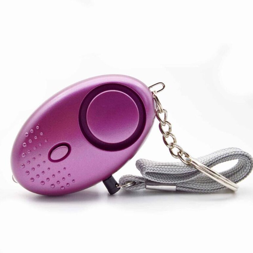 Personal Alarm, 10 Colors Personal Alarm Keychain with LED Light, 130 db Emergency Security Alarm for Elderly Women Kids: Purple