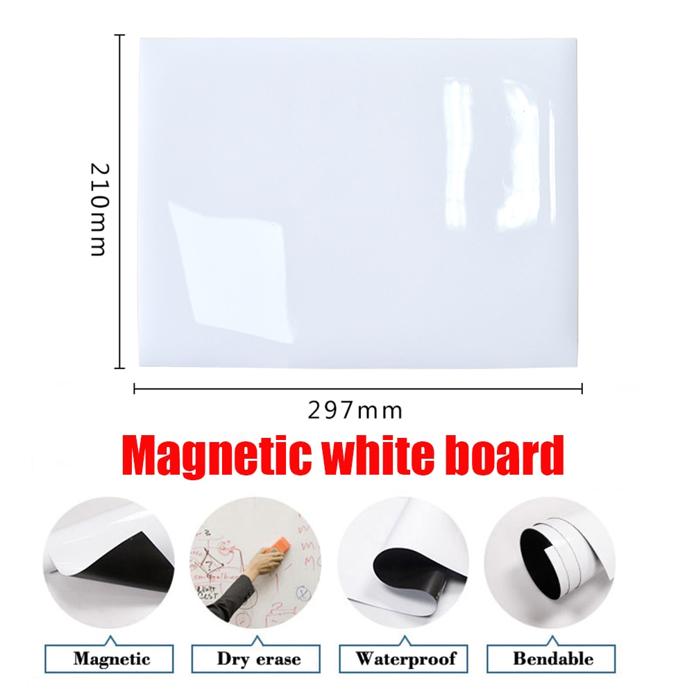 Magnet whiteboard  a3/a4/a5 blød magnetisk tavle slette tegne- og optagelsestavle til køleskab