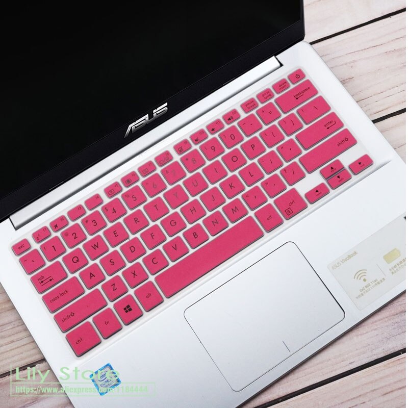 Til asus vivobook flip 14 tp401m tp401 tp401ca tp401ma tp410 tp410uf tp410ua tp410ur laptop 14 tommer tastaturbeskytter cover: Lyserød