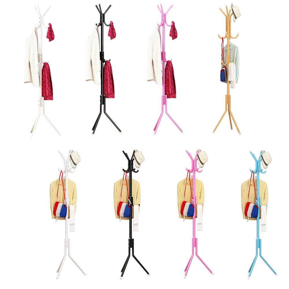 Multifunction Coat Hat Rack Floor Stand Simple Clothes Rack Tree Removable Clothes Hanging Hanger Hat And Coat Stand