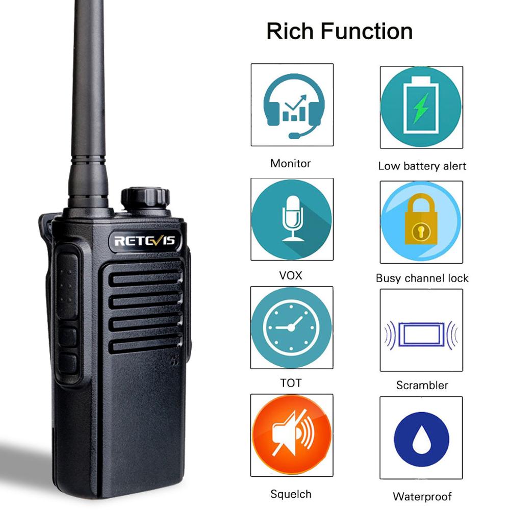 Retevis RT647 IP67 Waterdichte Walkie Talkie 1Pc Pmr Radio PMR446 Vox Handsfree Twee-weg Radio Comunicador voor Surfriding/Skiën