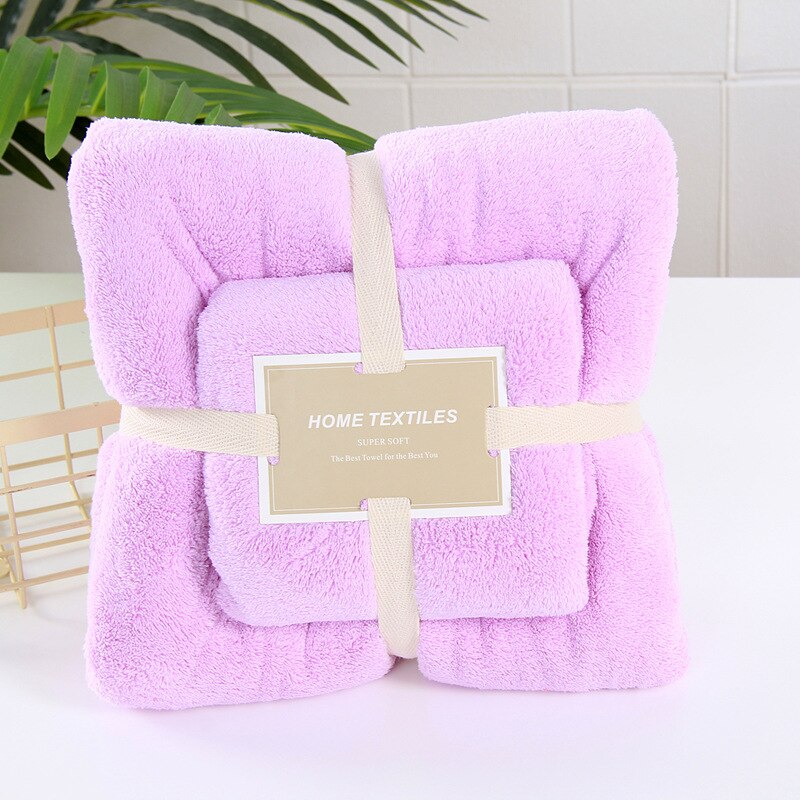 Bath Towels Microfiber Fabric Skin Comfortable Bath Towel And Face Towel Solid Color Quick Drying Super Absorbent Towel Set: 6