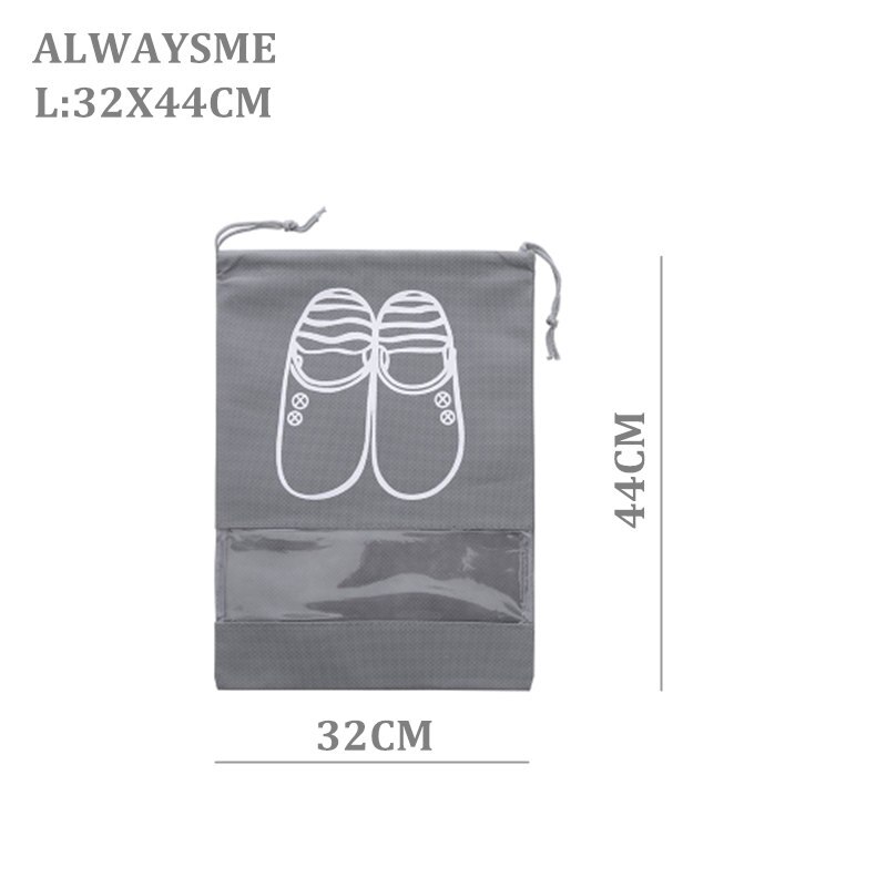Alwaysme 32 x 44cm 28 x 35.5cm herresko til kvinder støvbeskytter sko beskyttelsestaske sko støvpose blå eller grå farvevalg: Grå  l 32 x 44cm