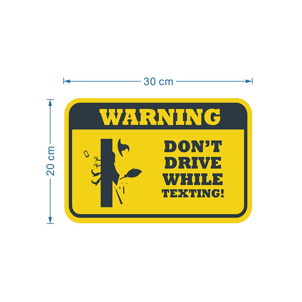 Halloween Warning Sign Sticker Self-adhesive Horror Wall Sticker Party Decorative Decals: 5