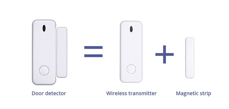 Draadloos alarmsysteem voor thuisbeveiliging 433 mhz deur-raamspleetcontactmagneetsensordetector deur open app-meldingen