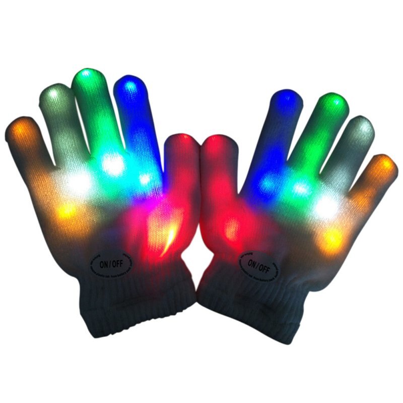 glühend Handschuhe Halloween freundlicher LED Rave Blinkt Warme Handschuh Licht hoch Finger Spitze Beleuchtung