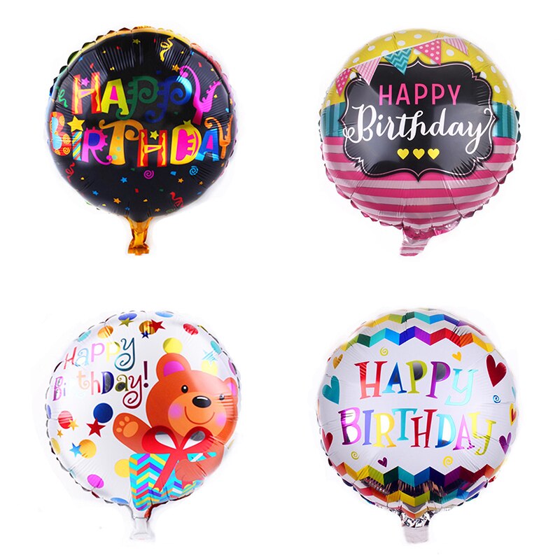 Gelukkige Verjaardag Ballons Feestartikelen Decoratie Cartoon Beer Ster Hart Patroon Ballonnen Aluminiumfolie Ballon TS341