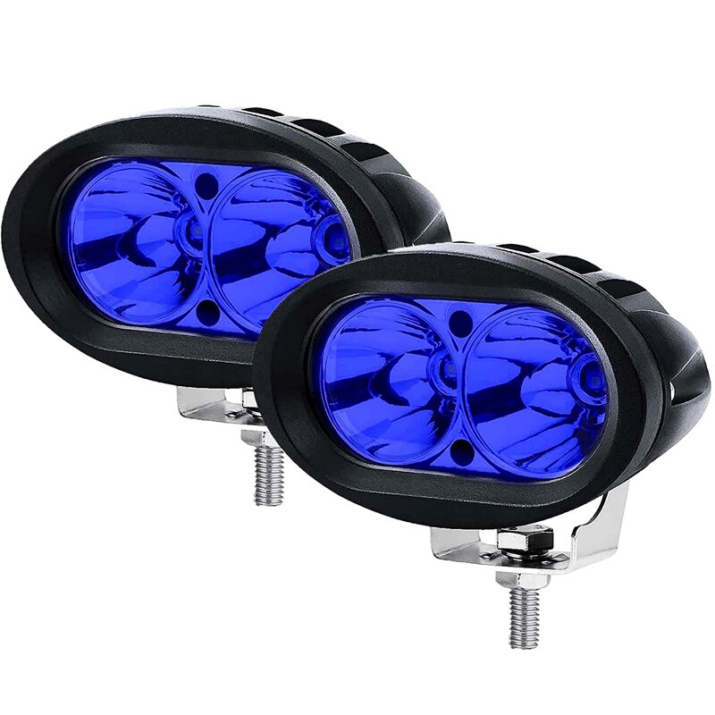 2Stck 20W Oval bilden LED-leuchten 12V warnen Arbeit Lagerbier Licht Scheinwerfer Für Auto Gabel Lkw Sicherheit anzeige Blau Licht: 2Stck