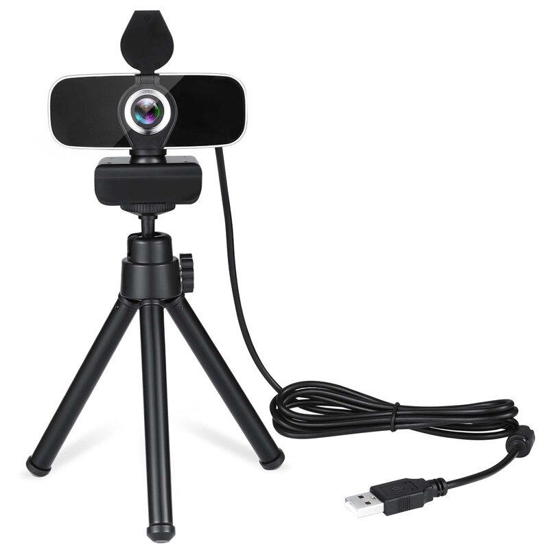 Full HD Webcam 1080p 30fps 2 Million Pixels Computer Camera Plug And Play USB Webcam With Microphone For Online Meeting