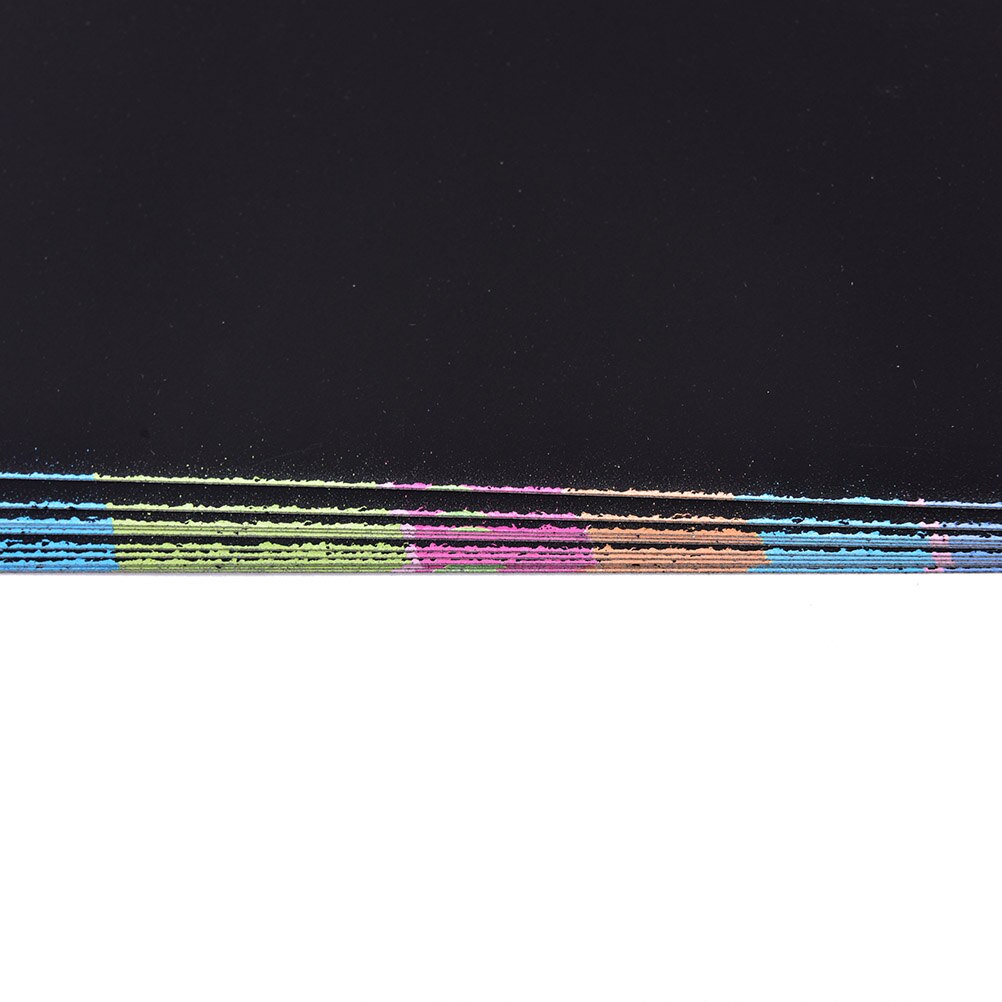 10 Sheets Rainbow Scratch Colourful Stencil Art Craft Engraving Paper With Pen Drawing paper