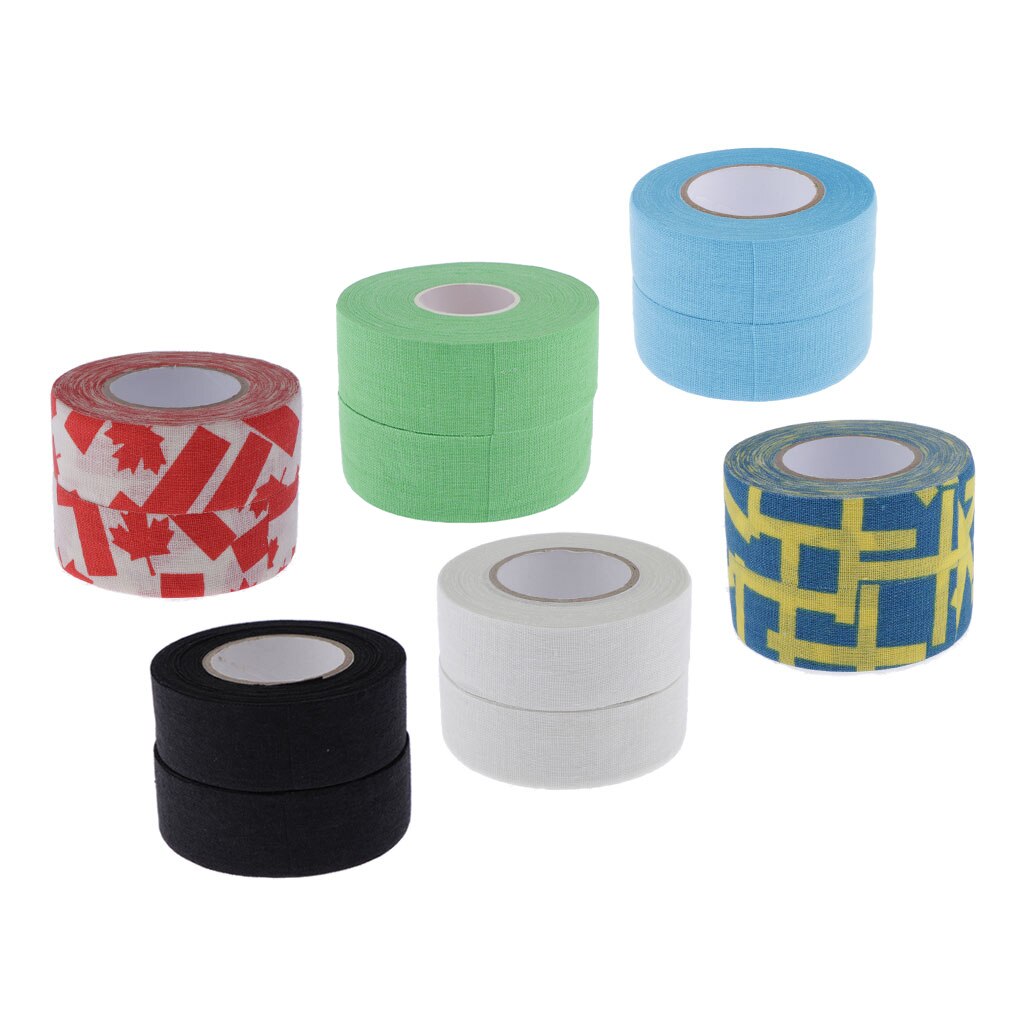 Slijtvast Hockey Stick Grip Handvat Tape (2 Rolls, 1 Inch X 11 Yards), 6 Kleuren Voor Uw Kiezen