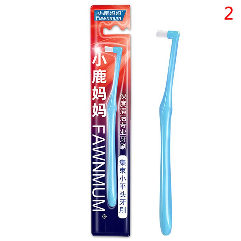 Soft Flat Bristle Orthodontic Braces Cleaners Floss Interdental Brush Toothbrush: BL2