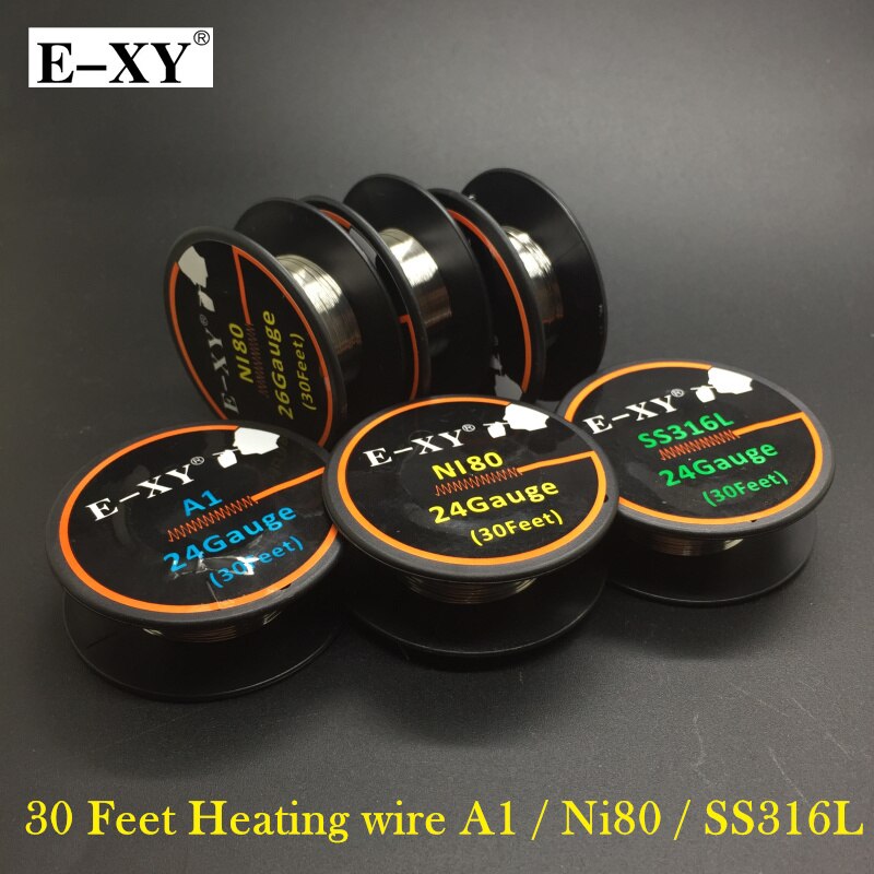 E-XY A1 SS316L Ni80 Alien Fused Clapton Heating Wire Resistance Wire For RDA RTA RDTA Electronic Cigarette Atomizer DIY Coils