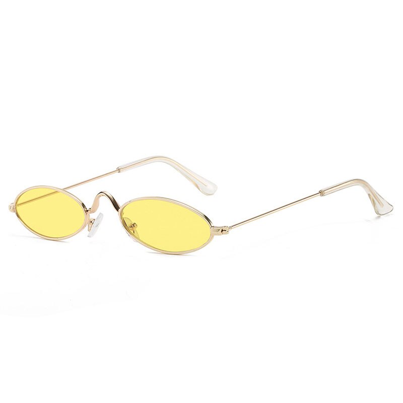 UEESHOP-gafas de sol Okulary Vintage para hombre y mujer, lentes de sol ovaladas pequeñas, de , antiazul: E