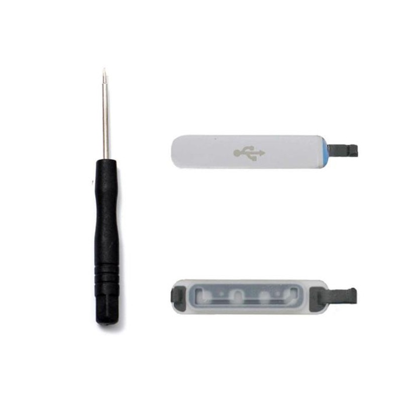 Tapa para puerto de carga impermeable USB para Samsung Galaxy S5 I9600 G900 + herramienta
