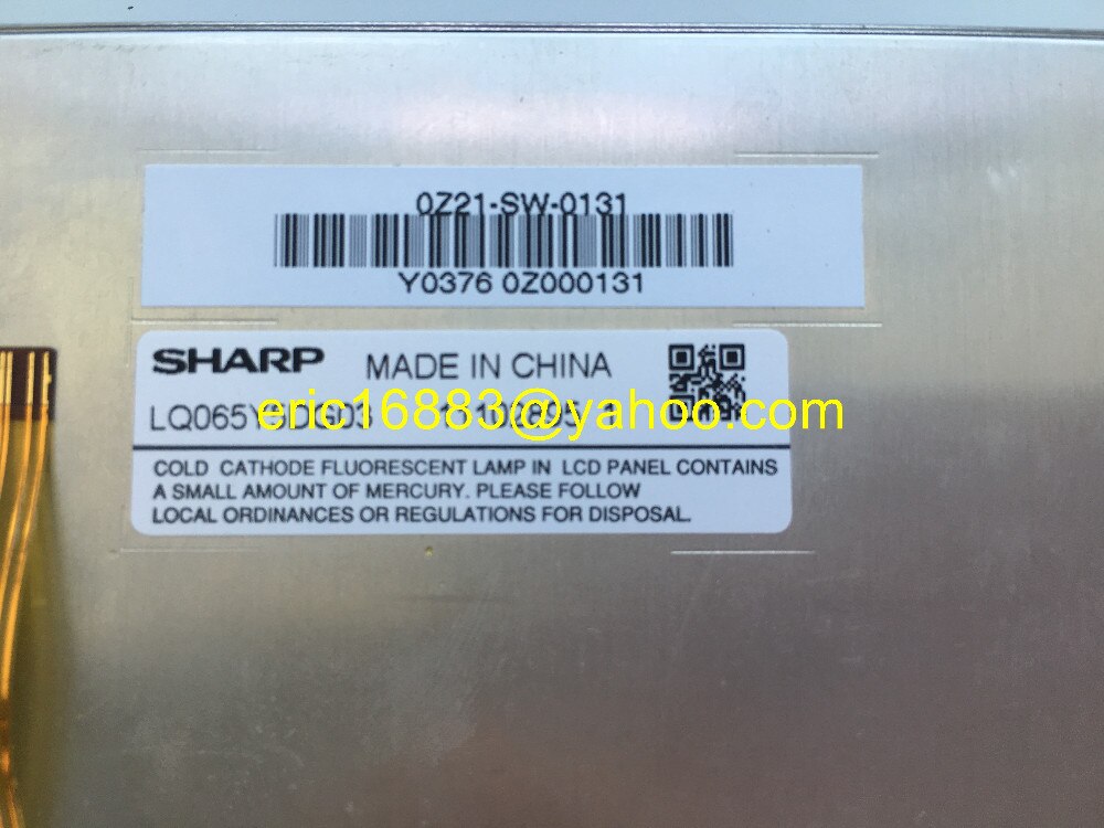 Original Sharp 6.5 pouces écran LCD LQ065Y5DG03 écran moniteur pour Hyundai voiture DVD GPS navigation audio LCD modules
