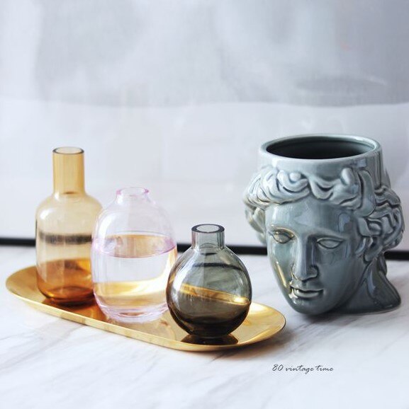 Ceramic Coffee Cup Milk Cup Spain Ancient Greek Apollo David Head Cup Mug Roman Sculpture Cup David Water Cup: Dark Gray