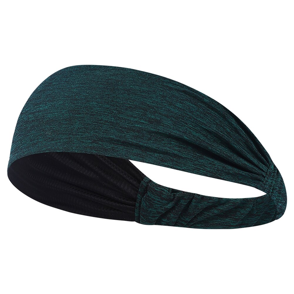 Cool Sweat Sweatband Breathable Elastic Hair Band Ice Silk Soft Stretch Wide Headband Bandana Moisture Wicking Hair Accessories: Green