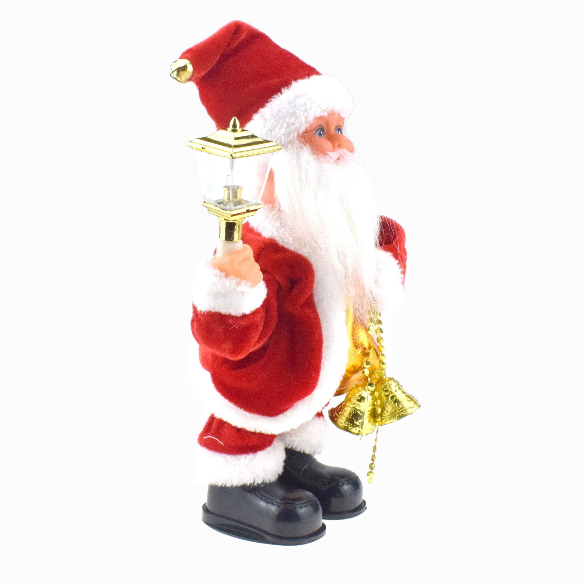 Novelty Shake Lamp Mention Bell Santa Claus Doll with Music Electric Will Sway Christmas Elder's Day Toy