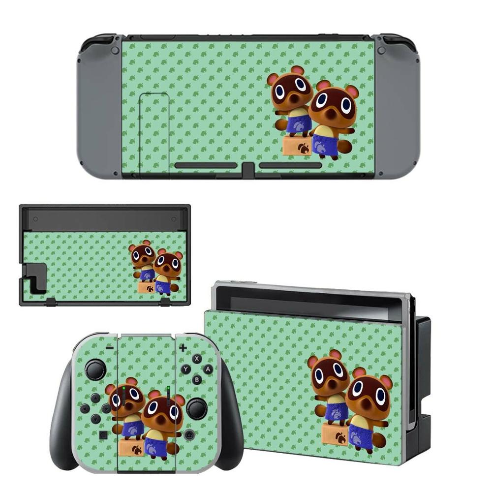 Nueva pegatina de piel para Nintendo Switch NS consola y controlador Protector juego pegatina Animal Crossing Nintendos Switch calcomanías de vinilo