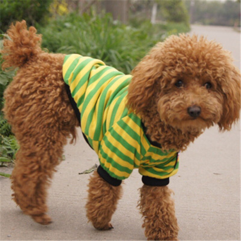 Striped Dog Clothes Summer Pet Vest For Dogs Costume Chihuahua Yorkshire Pet Dresses Cotton Dog Vest Shirt Puppy Pets Clothing