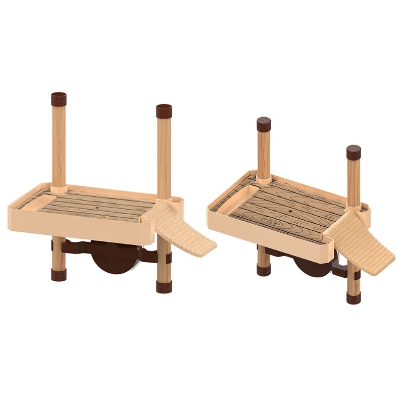Turtle Pier Floating Basking Reptile Ramp Platform Turtle Terrace Brazilian Tortoise Climbing Island Amphibian Floating Island