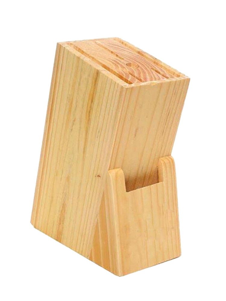 Kitchen Wood Knife Holder Bamboo Knife Block Stand Knives Storage Shelf Rack Storage Box Organizer Kitchen Tool Accessories