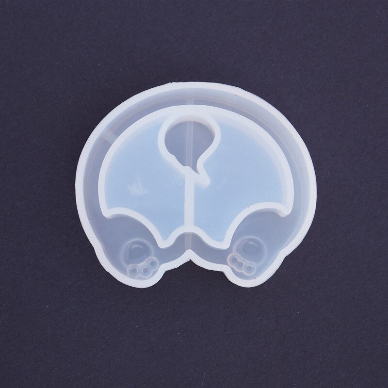 Kawaii Resin Shaker Making Craft Shaker Molds Quicksand Animal butt cat fox panda Epoxy Resin Molds Silicone Mold Pendant Tools