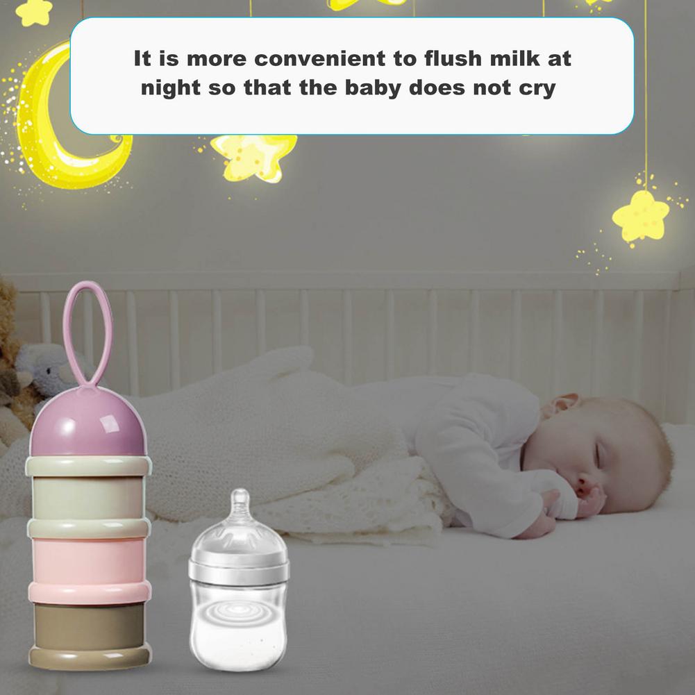 Portable Baby Food Storage Box Essential Cereal Infant Milk Powder Box Toddle Snacks Container With Spoon Portable Baby Snack