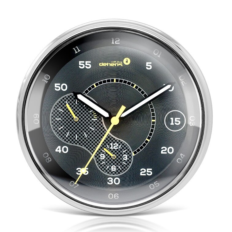 Reloj de pared para el salpicadero, de Metal, barato, para decoración del hogar, dorado, silencioso, para dormitorio, cocina, de cumpleaños: F
