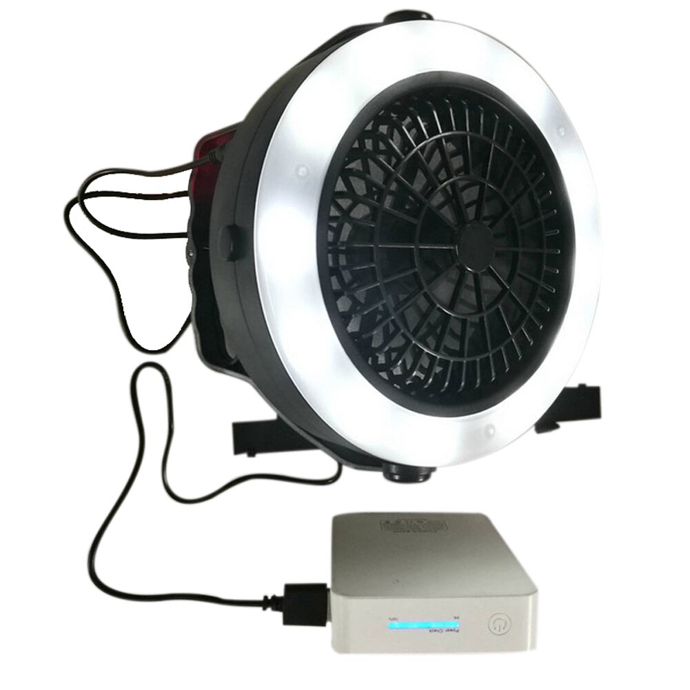 3 In 1 Draagbare Oplaadbare Usb Led Ventilator Licht Tent Lamp Lantaarn Met Haak Voor Outdoor Camping Wandelen SDF-SHIP