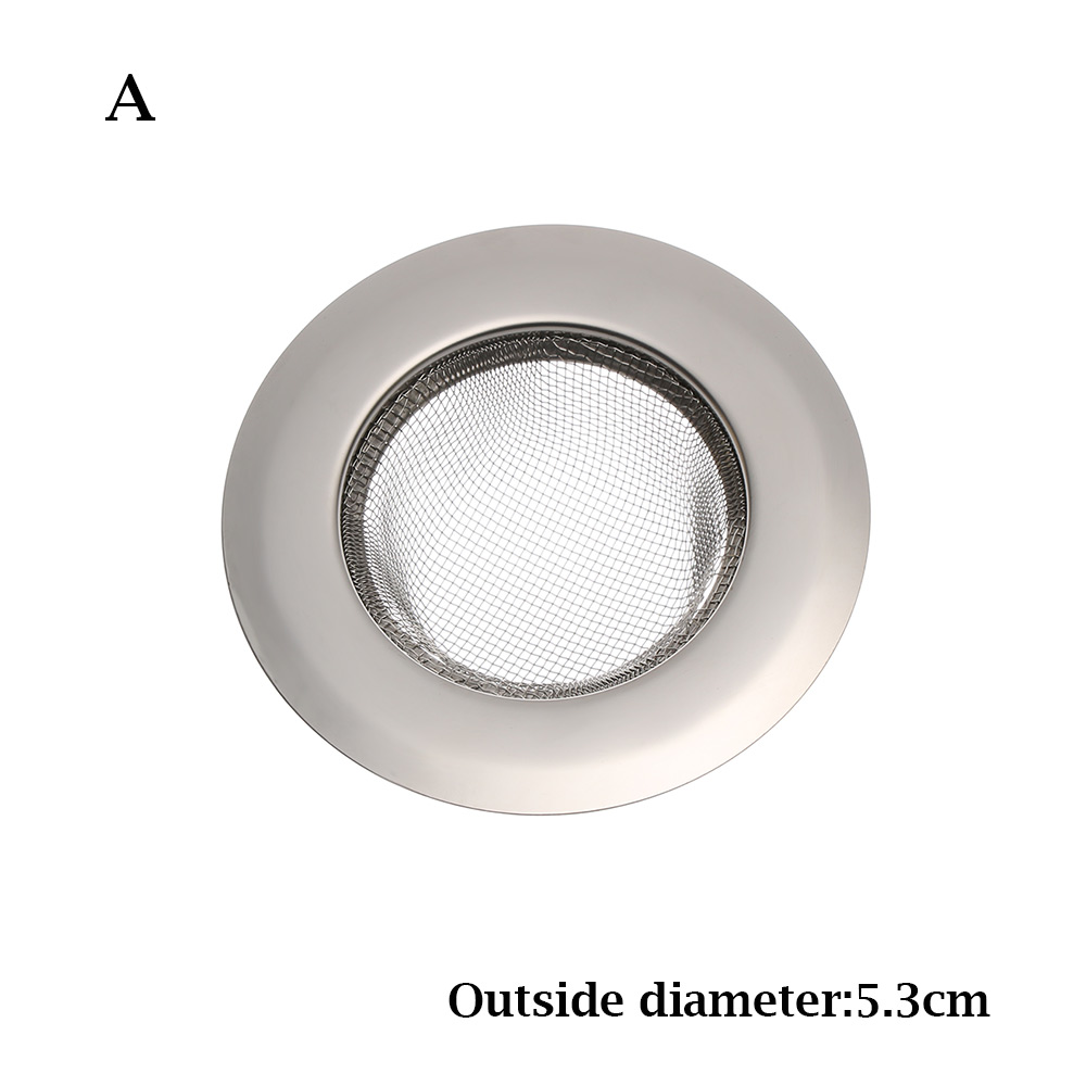 Kitchen Sink Strainer Drain Hole Filter Trap Metal Sink Strainer Stainless Steel Bath Sink Hair Catcher Drain Waste Screen: Type 1 dia5.3cm