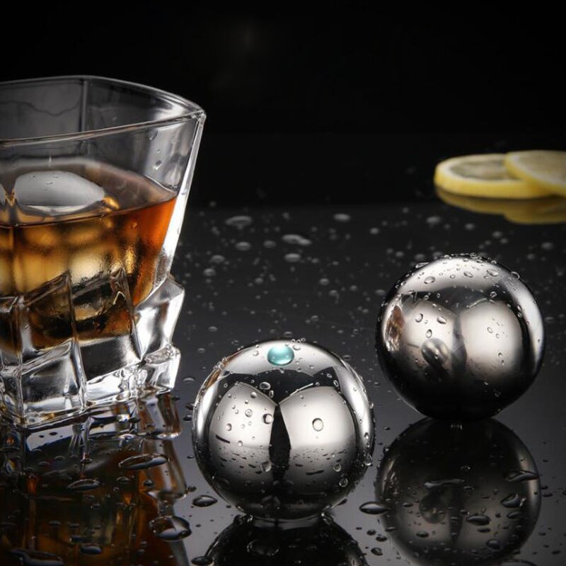304 Stainless Steel Ice Cubes Reusable Metal Chilling Stones With Whisky Keep Cold for Bar KTV