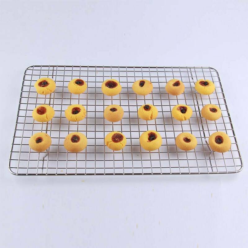 Medium Size Stainless Metal Wire Muffin Bun Biscuit Baking Cooling Tray Rack