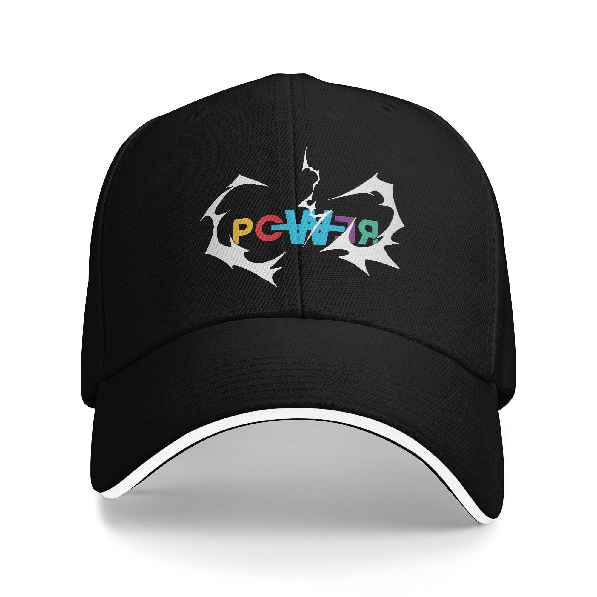 Gorra tipo sándwich Power G Dragon para adulto curvado Gorra de béisbol Sombrero Gorras Snapback ajustables Gorra de carreras Gorra de verano: Negro