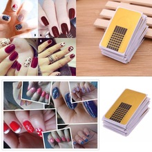 50Pcs Franse Tips Nail Forms Gel Polish Uitbreiding Formulieren Acryl Tips Nail Art Decoratie Diy Nail Gel Krul Vormen nail Stickers